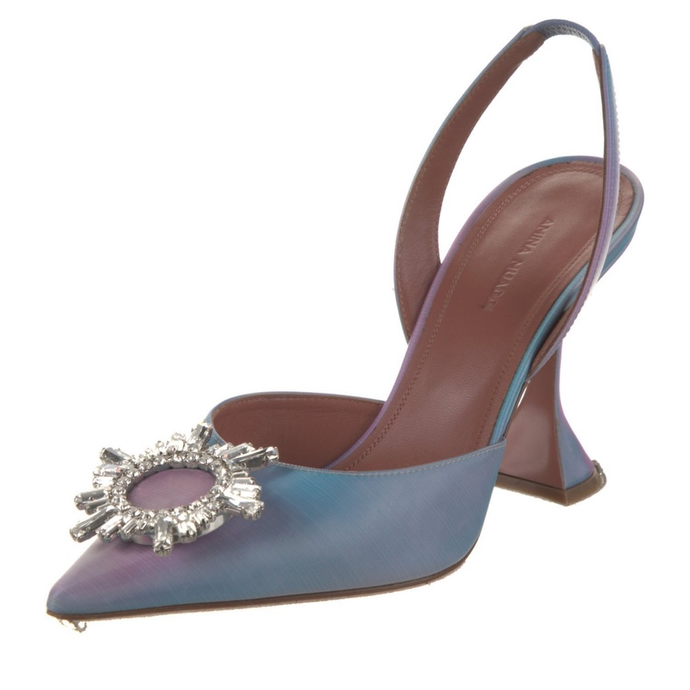 Amina Muaddi Begum Neoprene Slingbacks